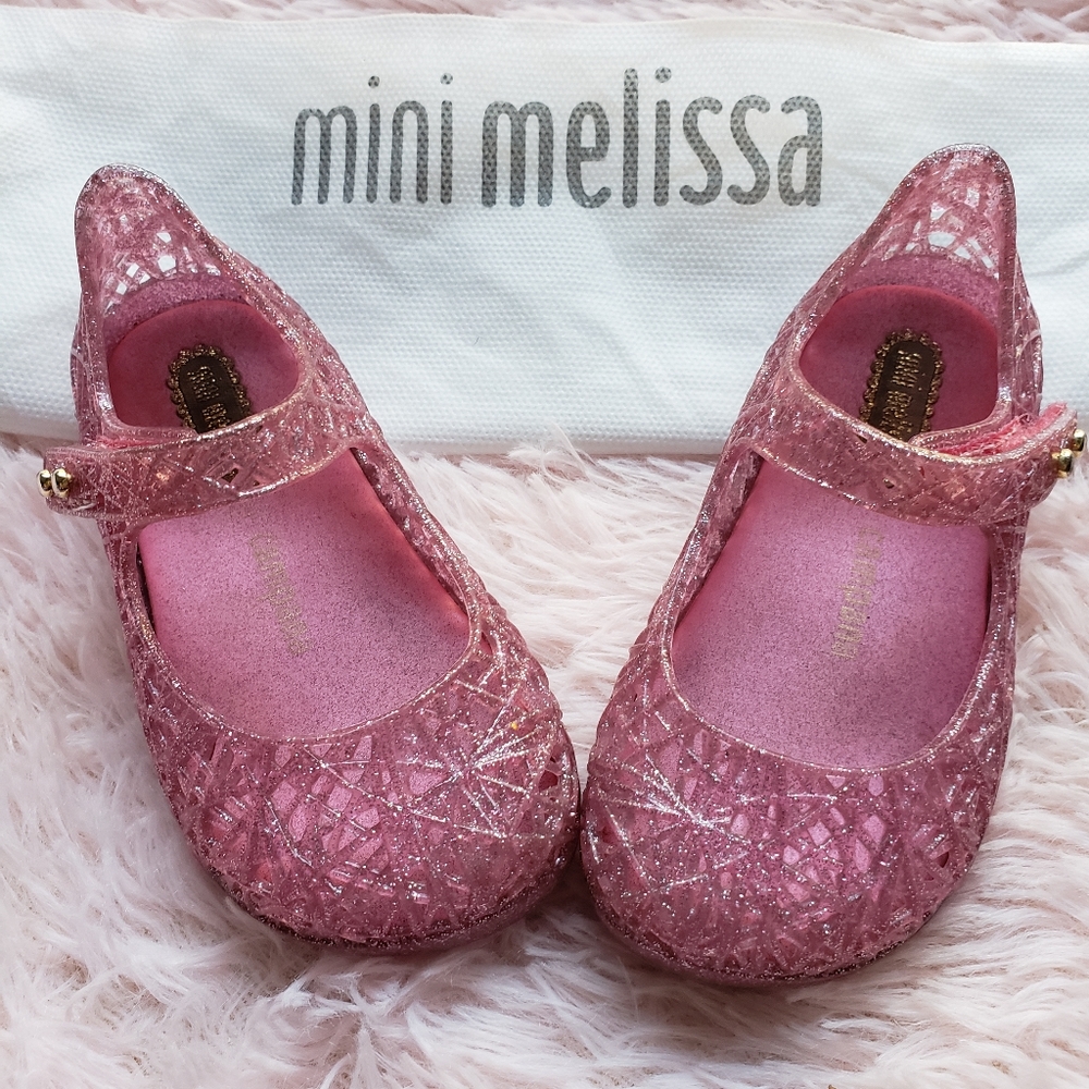Mini Melissa size 6m Color:Pink/pink glitter